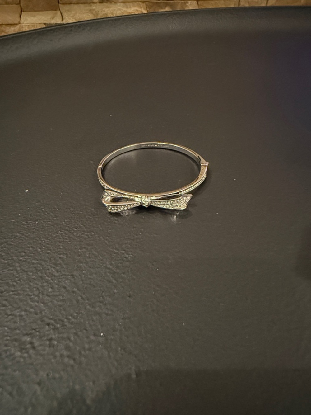 kate spade Gold Bow Pave Crystal Bangle